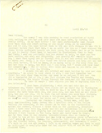 Letter from Gertrude Sanford Legendre, April 19, 1943
