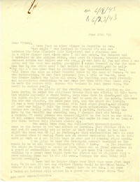 Letter 1 from Gertrude Sanford Legendre, June 18, 1943