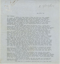 Letter from Gertrude Sanford Legendre, May 17, 1944