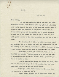 Letter from Gertrude Sanford Legendre, October 1, 1942
