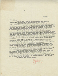 Letter from Gertrude Sanford Legendre, November 28, 1942