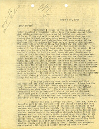 Letter 1 from Sidney Jennings Legendre, August 16, 1943