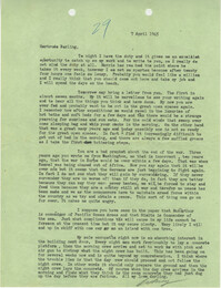 Letter from Sidney Jennings Legendre, April 7, 1945