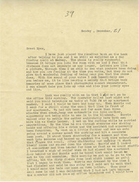 Letter from Sidney Jennings Legendre, December 21, 1942