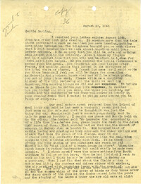 Letter 2 from Sidney Jennings Legendre, August 17, 1943