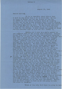 Letter from Sidney Jennings Legendre, August 15, 1942