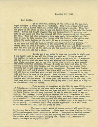 Letter from Sidney Jennings Legendre, December 25, 1942