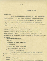 Letter from Sidney Jennings Legendre, December 24, 1942