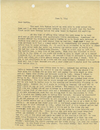 Letter from Sidney Jennings Legendre, June 9, 1944