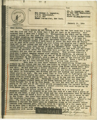 Letter from Sidney Jennings Legendre, January 11, 1944