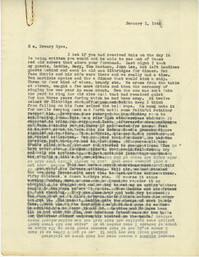 Letter from Sidney Jennings Legendre, January 1, 1946