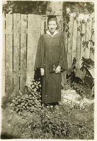 Female Avery Graduate in Cap and Gown