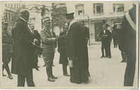 [King Victor Emanuel III visits the synagogue]