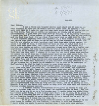 Letter from Gertrude Sanford Legendre, August 4, 1943