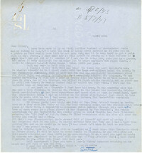 Letter from Gertrude Sanford Legendre, April 30, 1943
