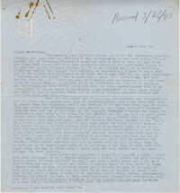 Letter from Gertrude Sanford Legendre, March 18, 1943
