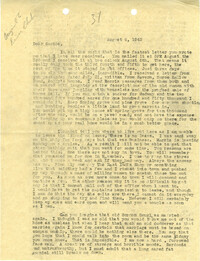 Letter 1 from Sidney Jennings Legendre, August 6, 1943