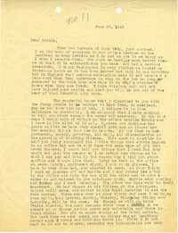 Letter from Sidney Jennings Legendre, June 23, 1943