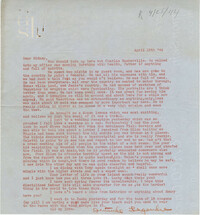 Letter from Gertrude Sanford Legendre, April 12, 1944