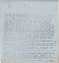Letter from Gertrude Sanford Legendre, February 22, 1943