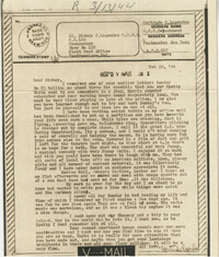 Letter from Gertrude Sanford Legendre, February 22, 1944