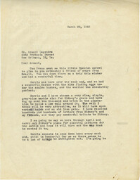 Letter from Gertrude Sanford Legendre, March 29, 1948