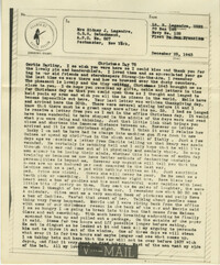 Letter 2 from Sidney Jennings Legendre, December 25, 1943