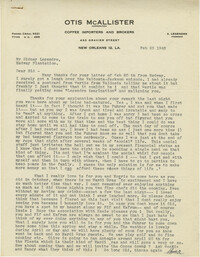 Letter from Armant Legendre, February 25, 1948