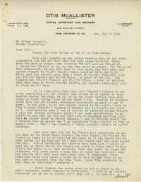 Letter from Armant Legendre, January 24, 1948