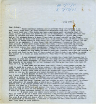 Letter from Gertrude Sanford Legendre, July 14, 1943