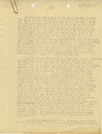 Letter from Sidney Jennings Legendre, April 26, 1945