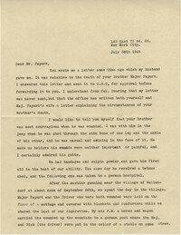 Letter from Gertrude Sanford Legendre, July 30, 1945