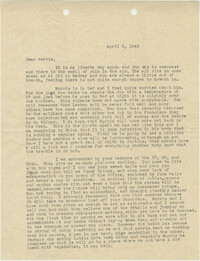 Letter 2 from Sidney Jennings Legendre, April 9, 1943