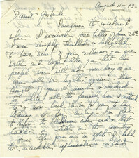 Letter from Jane Sanford Pansa, August 11, 1943