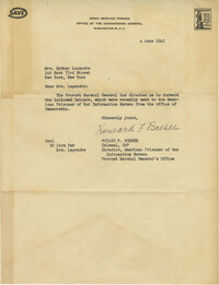 Letter from Howard F. Bresee, June 4, 1945
