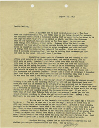 Letter 2 from Sidney Jennings Legendre, August 18, 1945