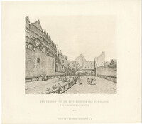 Der Viehhof und die Hinterhäuser in der Judengasse, nach Norden gesehen. 1871.