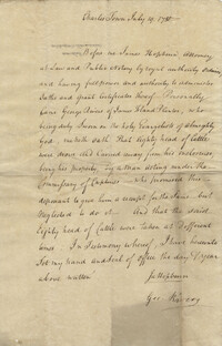 Affidavit from Charleston Planter George Rivers, July 19, 1780
