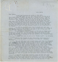 Letter from Gertrude Sanford Legendre, July 3, 1944