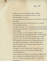 Letter from Gertrude Sanford Legendre, November 14, 1942