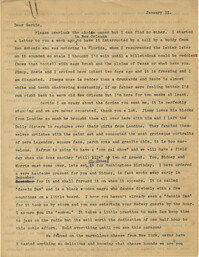 Letter from Olive Legendre, January 11, 1938