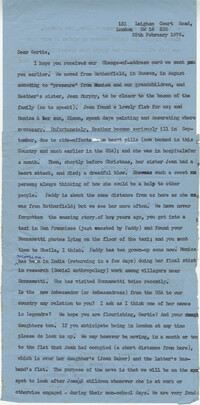 Letter from Ralph C. Morris, February 25, 1976