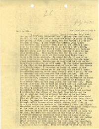 Letter from Sidney Jennings Legendre, July 25, 1943