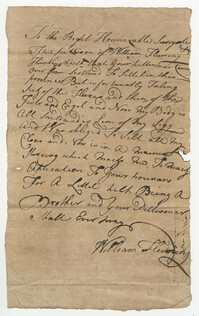 Petition from William Fleming to the St. Andrew's Society