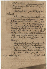 Petition from Robert Scott to the St. Andrew's Society
