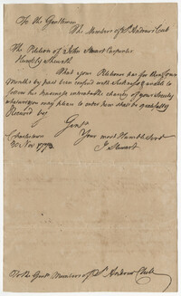 Petition from John Stewart to the St. Andrew's Society