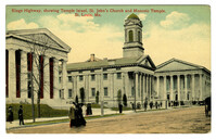 Kings Highway, showing Temple Israel, St. John's Church and Masonic Temple, St. Louis, Mo.