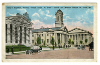 Kings Highway, showing Temple Israel, St. John's Church and Masonic Temple, St. Louis, Mo.
