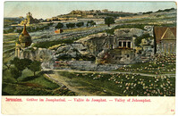 Jerusalem. Gräber im Josaphathal. / Vallée de Josaphat. / Valley of Jehoshaphat.