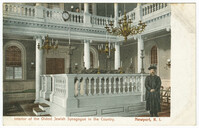 Interior of the Oldest Jewish Synagogue in the Country. Newport, R.I.